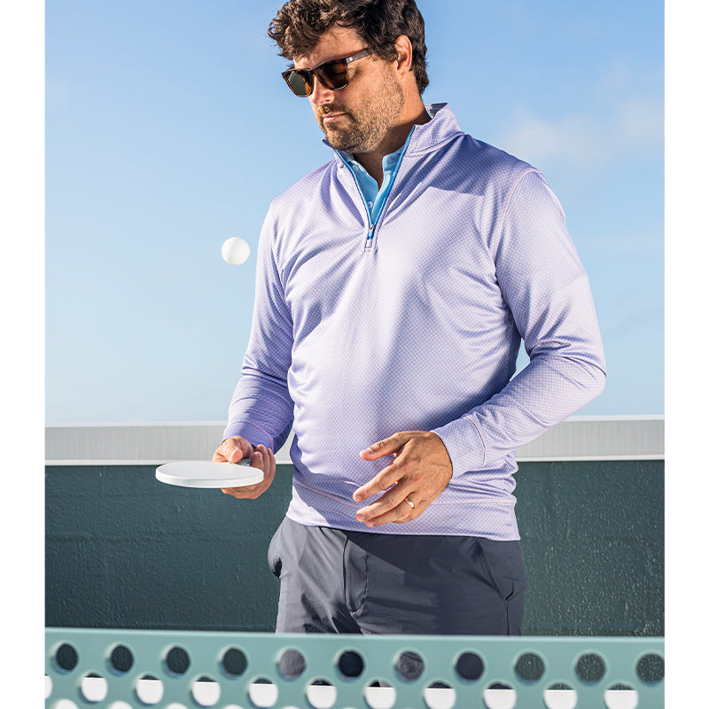 Onward Reserve Range Printed Performance 1/4 Zip - Orchid