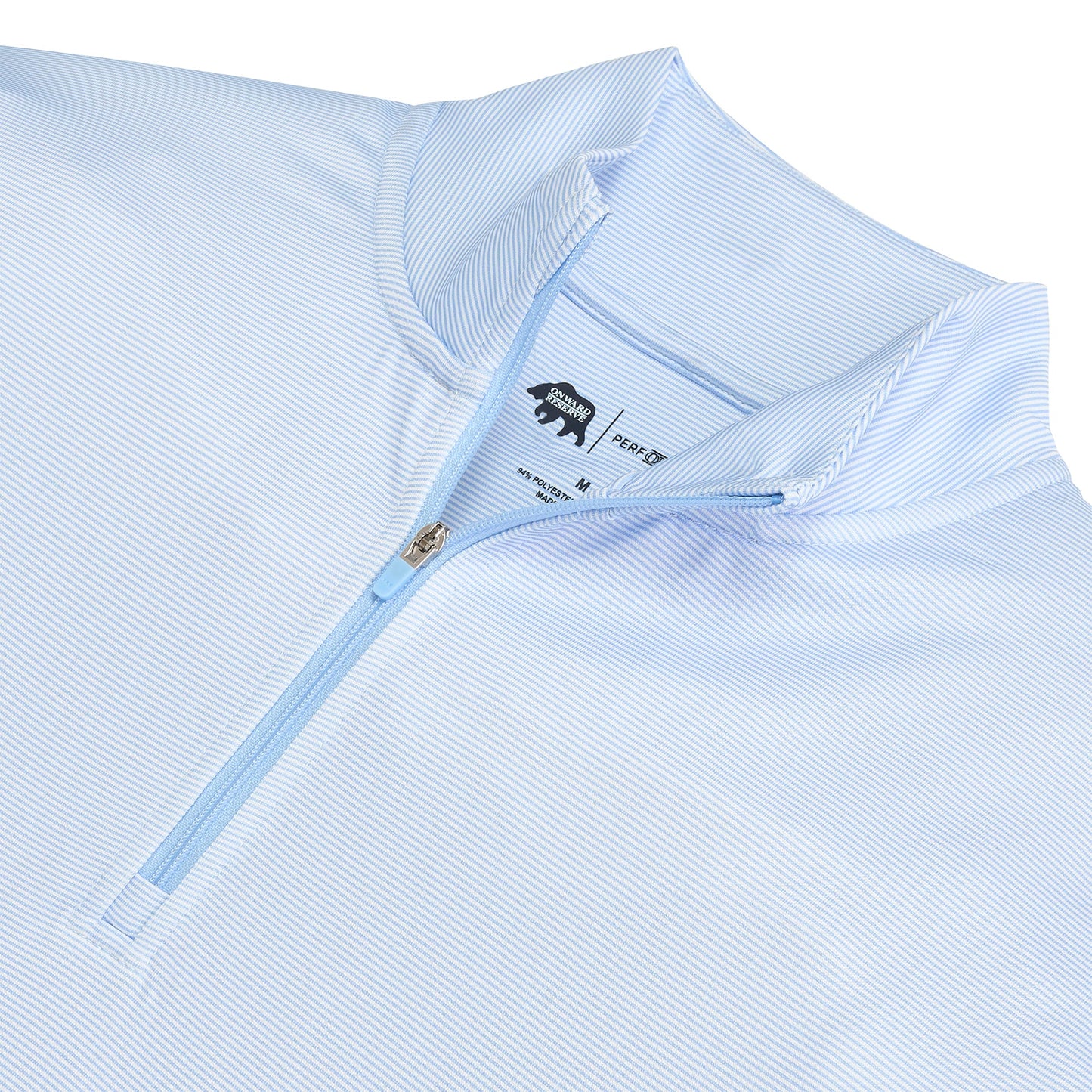 Onward Reserve Hairline Stripe Printed Performance 1/4 Zip - Sky