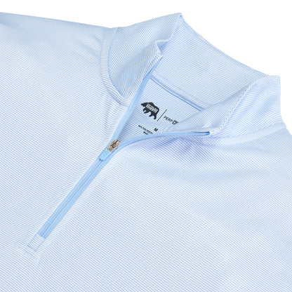 Onward Reserve Hairline Stripe Printed Performance 1/4 Zip - Sky