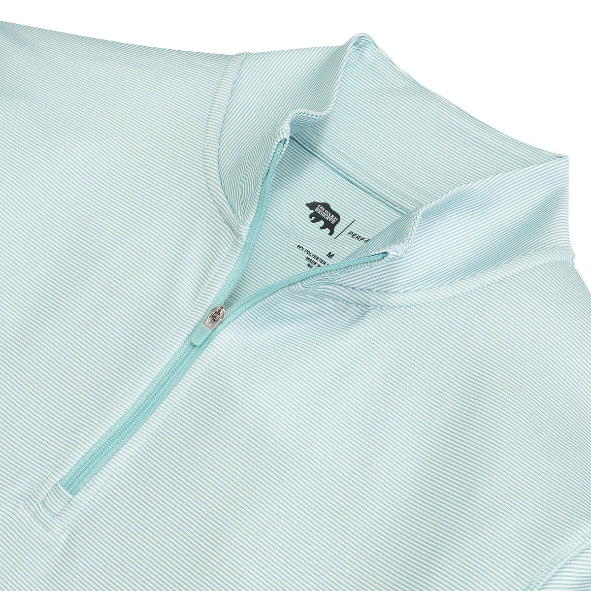 Onward Reserve Hairline Stripe Printed Performance 1/4 Zip - Aquifer