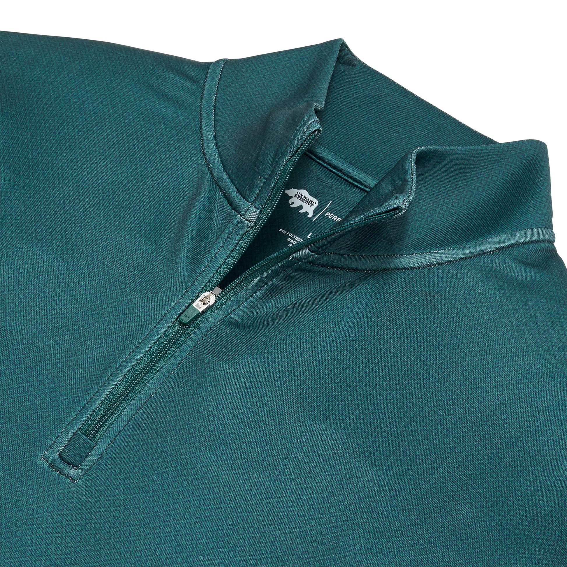 Onward Reserve Cay Printed Performance 1/4 Zip - Mallard Green