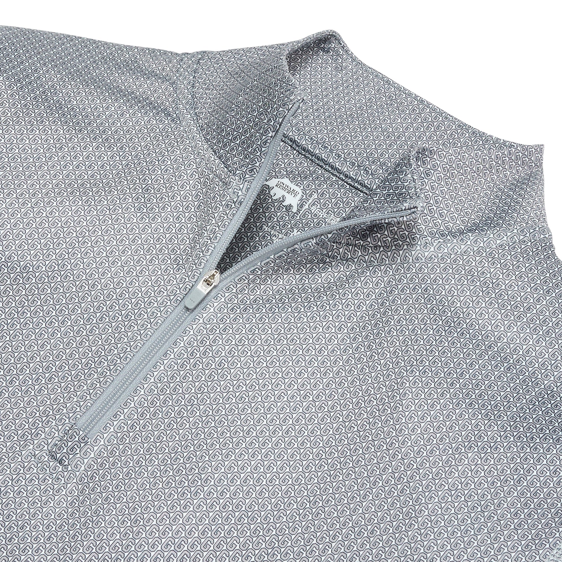 Onward Reserve UGA Vintage G Printed Performance 1/4 Zip - Mirage Grey