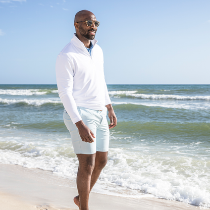 Onward Reserve Flow 1/4 Zip Pullover - White