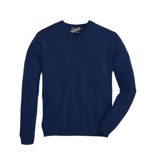 Onward Reserve James V-Neck Cashmere Sweater - Collegiate Blue