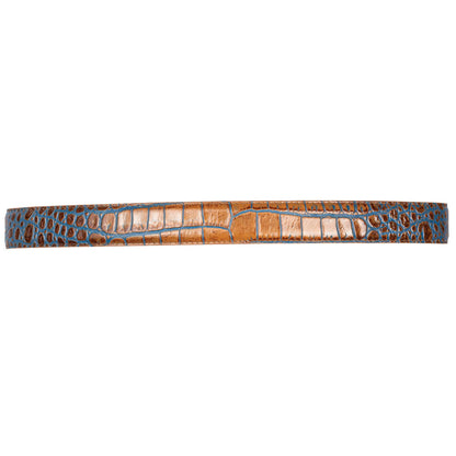 Onward Reserve 1 3/8" Two-Toned Embossed Crocodile Belt - Marine
