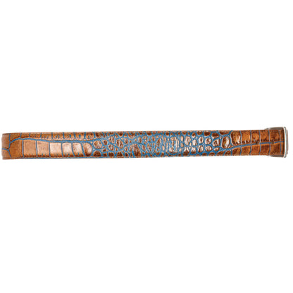 Onward Reserve 1 3/8" Two-Toned Embossed Crocodile Belt - Marine