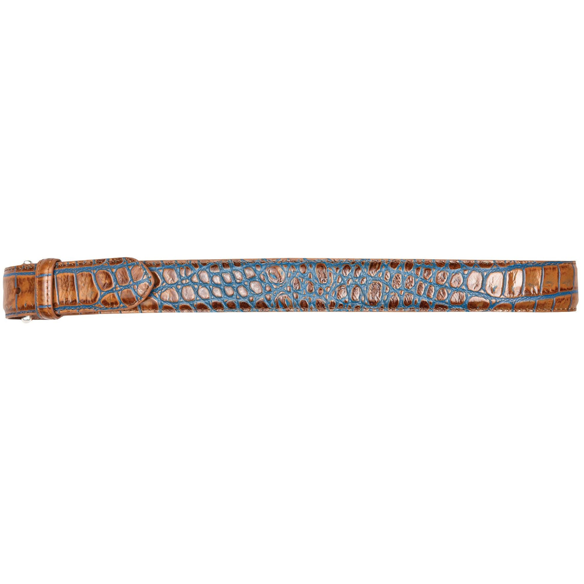Onward Reserve 1 3/8" Two-Toned Embossed Crocodile Belt - Marine