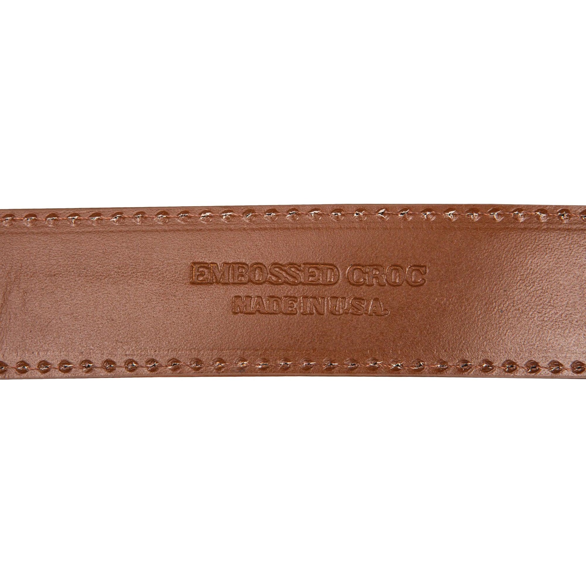 Onward Reserve 1 3/8" Two-Toned Embossed Crocodile Belt - Marine