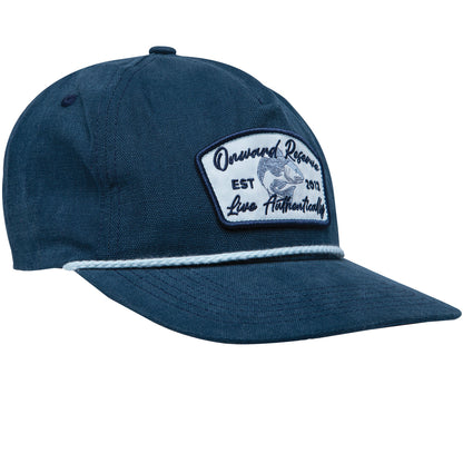 Onward Reserve Gone Fishing Oxford Rope Hat - Captains Blue