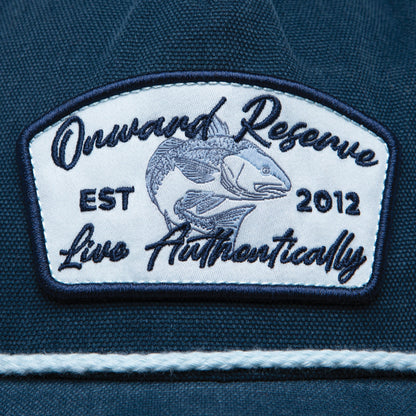 Onward Reserve Gone Fishing Oxford Rope Hat - Captains Blue