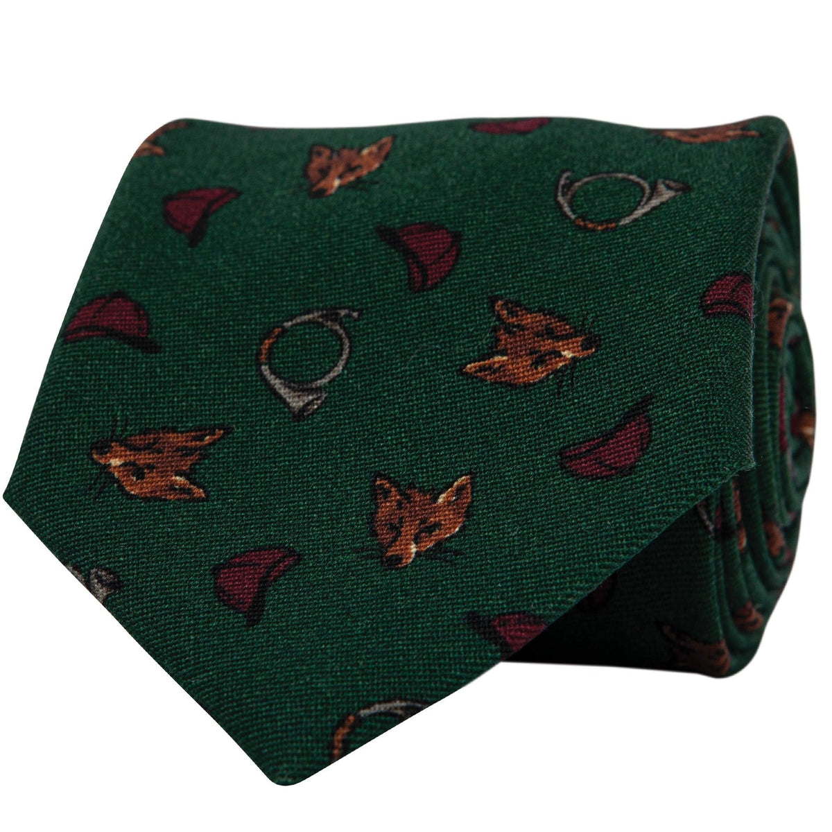 Onward Reserve Fox Hunt Printed Wool Tie