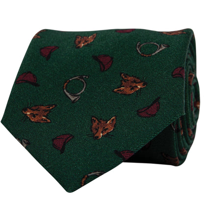 Onward Reserve Fox Hunt Printed Wool Tie