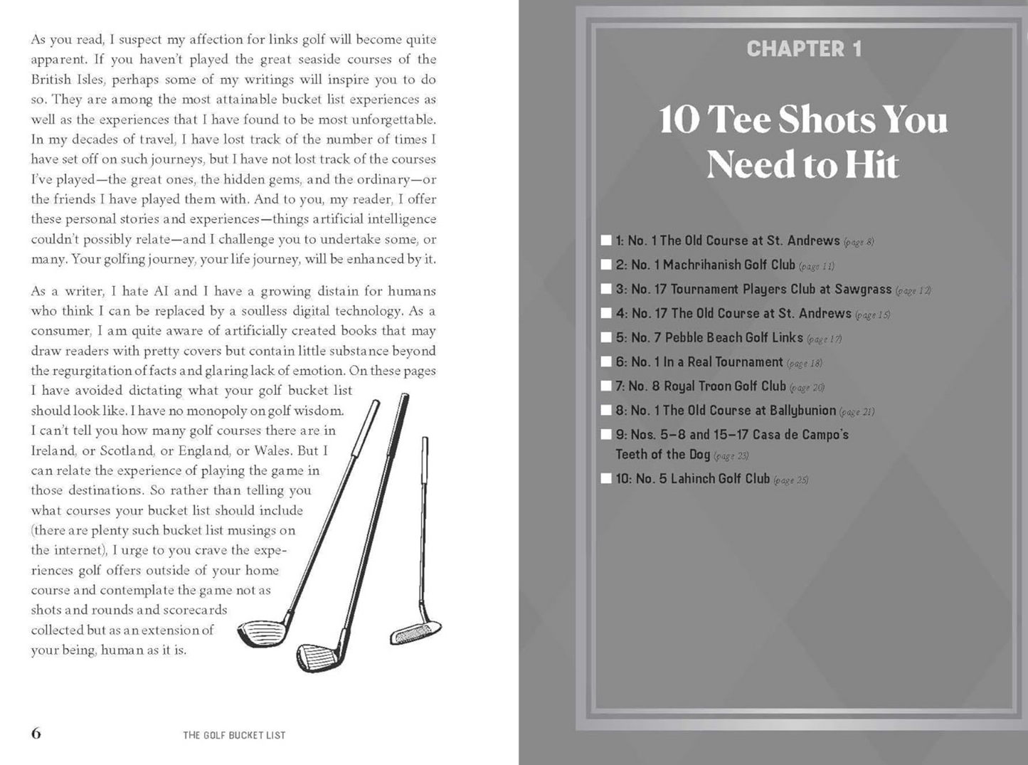 Onward Reserve Golf Bucket List by Jeffrey Thoreson