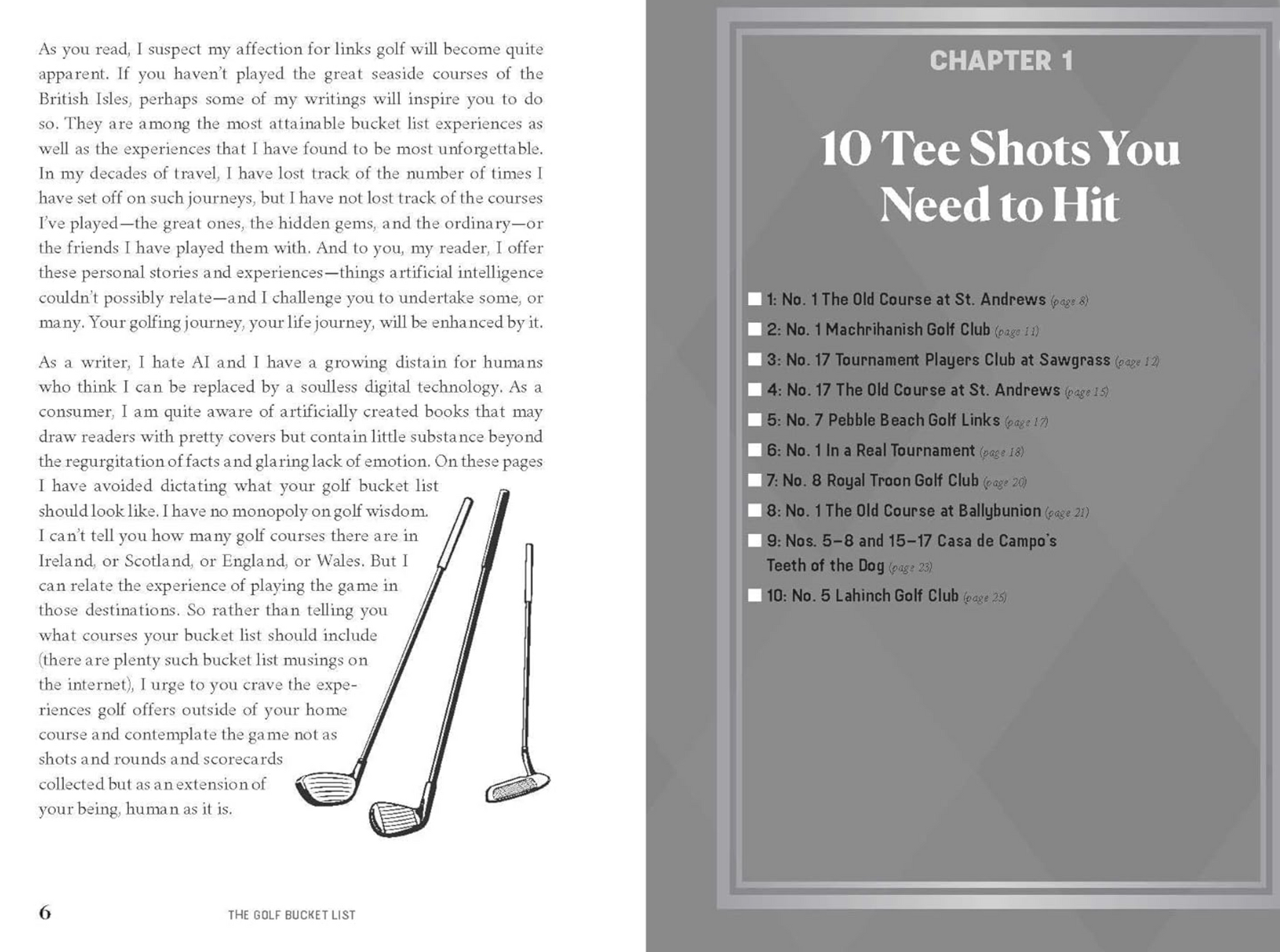 Onward Reserve Golf Bucket List by Jeffrey Thoreson