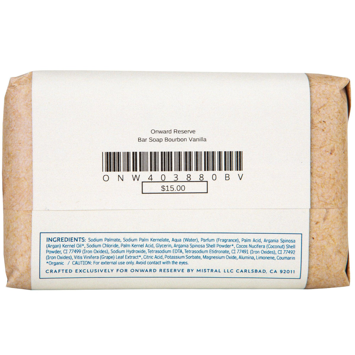 Onward Reserve Bourbon Vanilla Bar Soap