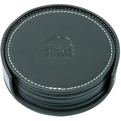 Onward Reserve Leather Coaster Set - Fairway