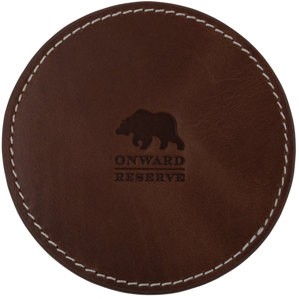 Onward Reserve Leather Coaster Set - Tobacco