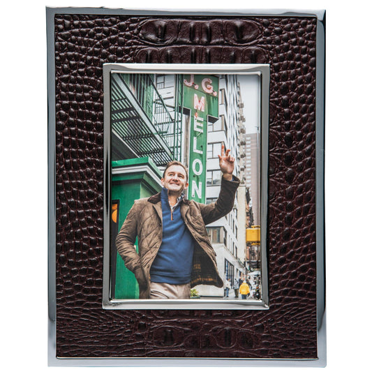 Onward Reserve Leather Crocodile Frame with Nickel Rim - 4x6