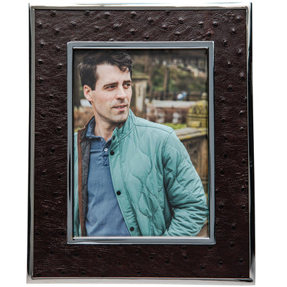 Onward Reserve Leather Ostrich Frame with Nickel Plated Rim - 5x7