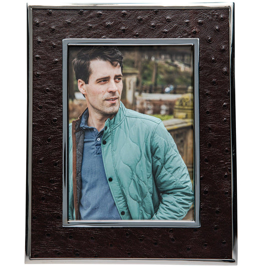 Onward Reserve Leather Ostrich Frame with Nickel Plated Rim - 5x7