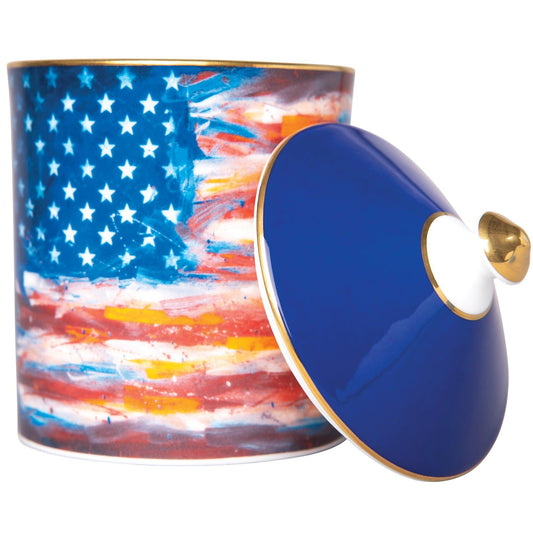 Onward Reserve American Flag Woodsmoke Lidded Candle