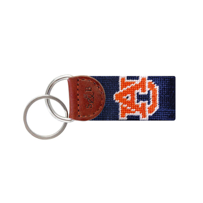 Onward Reserve Auburn Needlepoint Key Fob - Navy