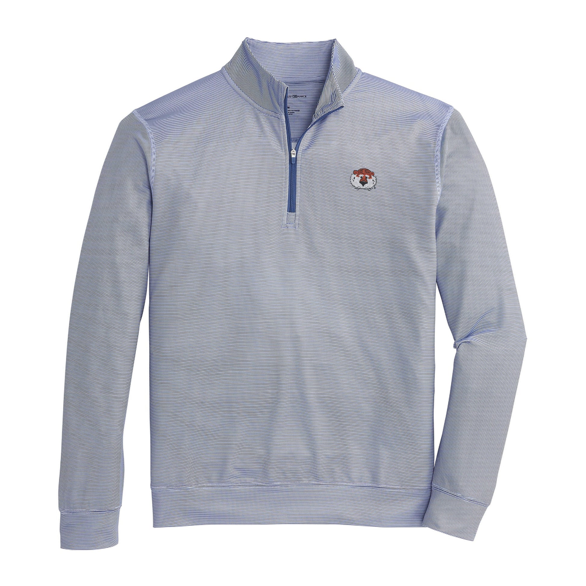 Onward Reserve Auburn Aubie Hairline Stripe Printed Performance 1/4 Zip