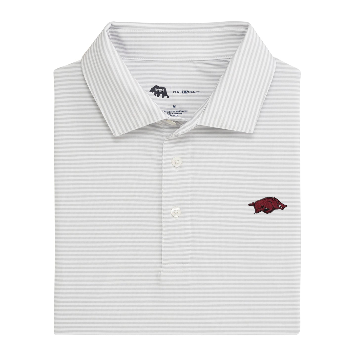 Onward Reserve Arkansas Razorback Echo Stripe Performance Polo