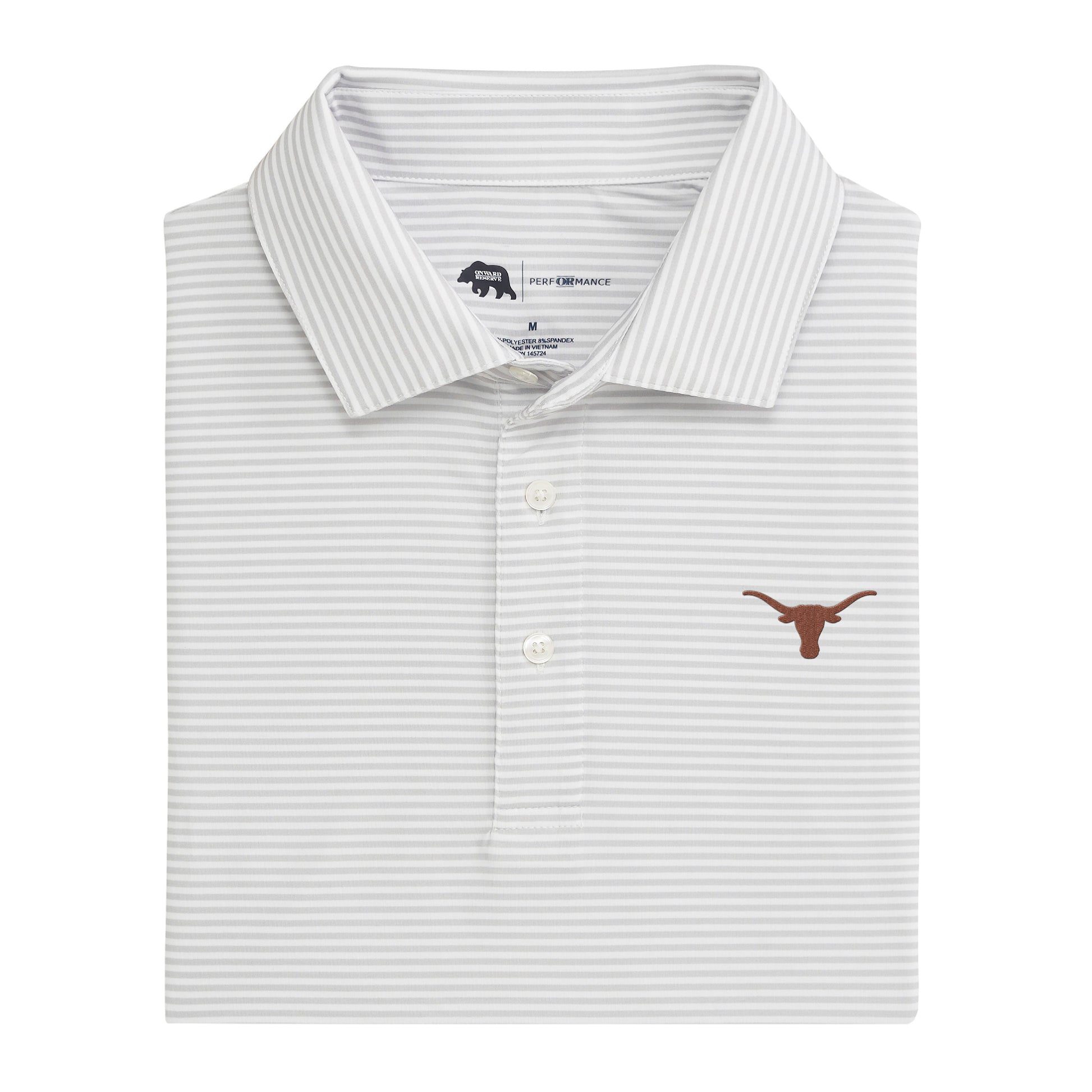 Onward Reserve Texas Longhorn Echo Stripe Performance Polo
