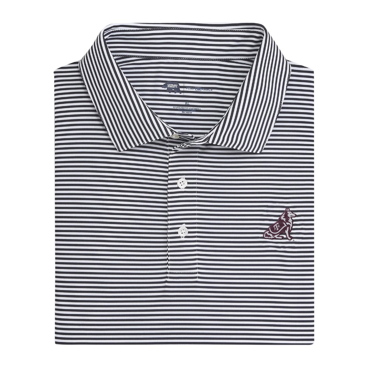 Onward Reserve Texas A&M Reveille Echo Stripe Performance Polo