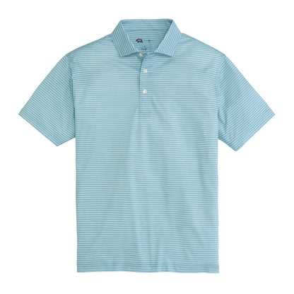 Onward Reserve Trophy Stripe Performance Pique Polo - Aquifer