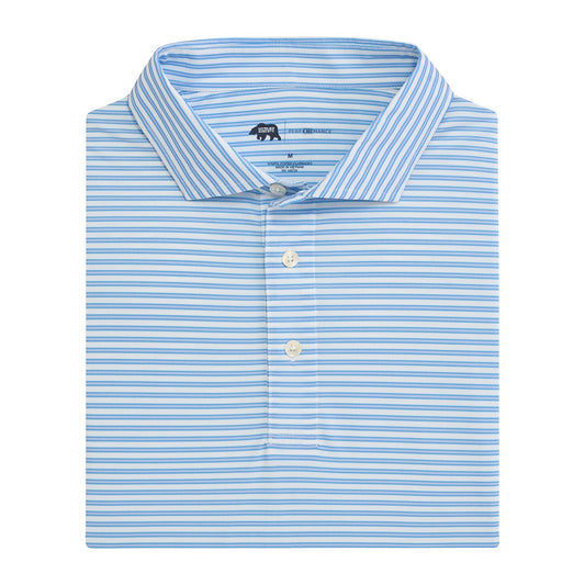 Onward Reserve Guide Stripe Performance Pique Polo - Iris