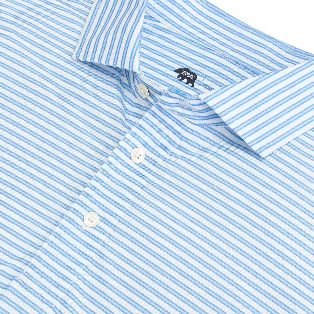 Onward Reserve Guide Stripe Performance Pique Polo - Iris