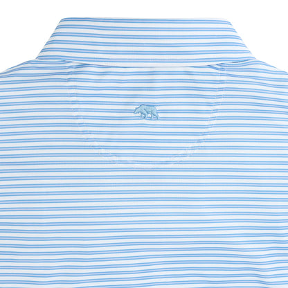Onward Reserve Guide Stripe Performance Pique Polo - Iris