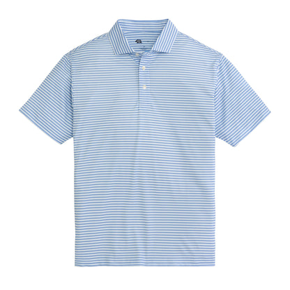 Onward Reserve Guide Stripe Performance Pique Polo - Iris