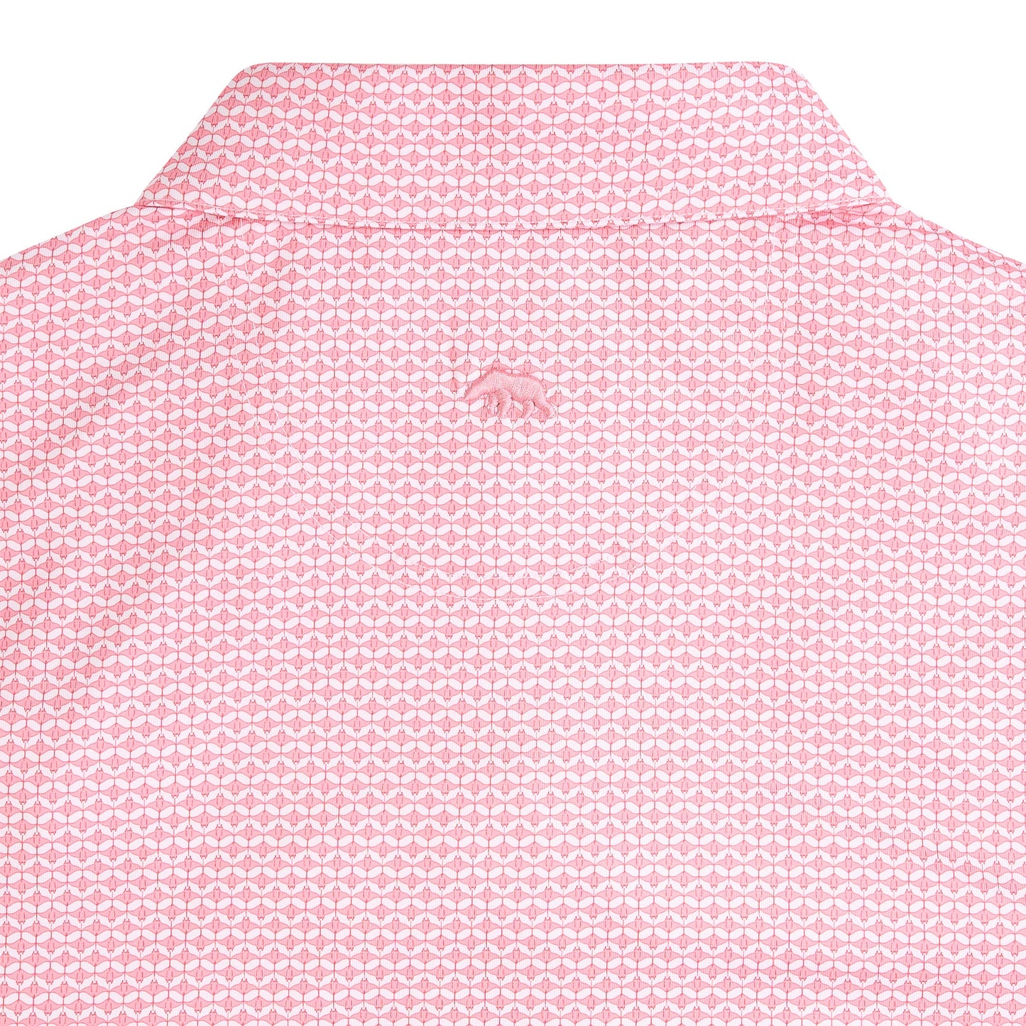 Onward Reserve Barb Printed Performance Polo - Sea Pink