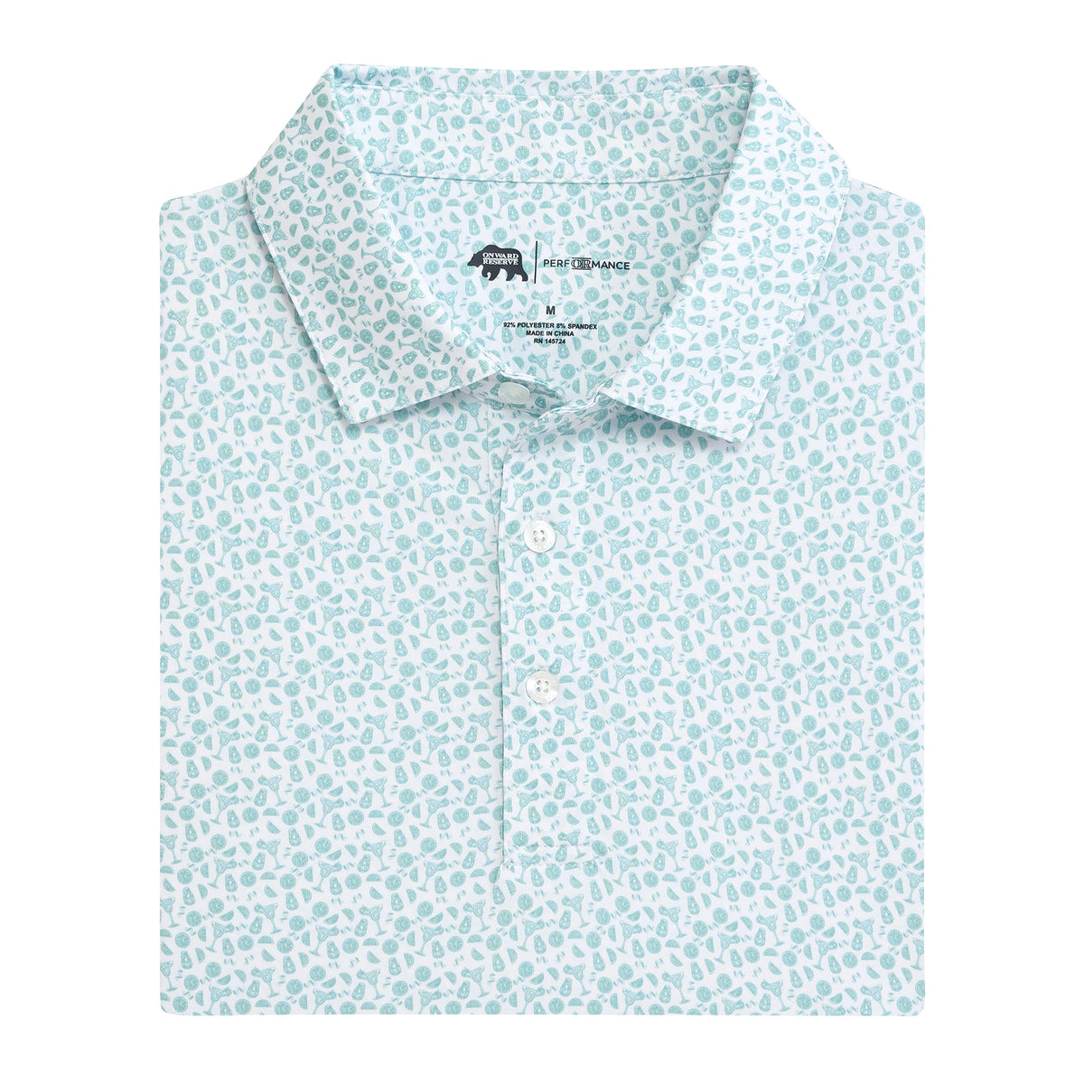 Onward Reserve Rita Printed Performance Polo - Aquifer