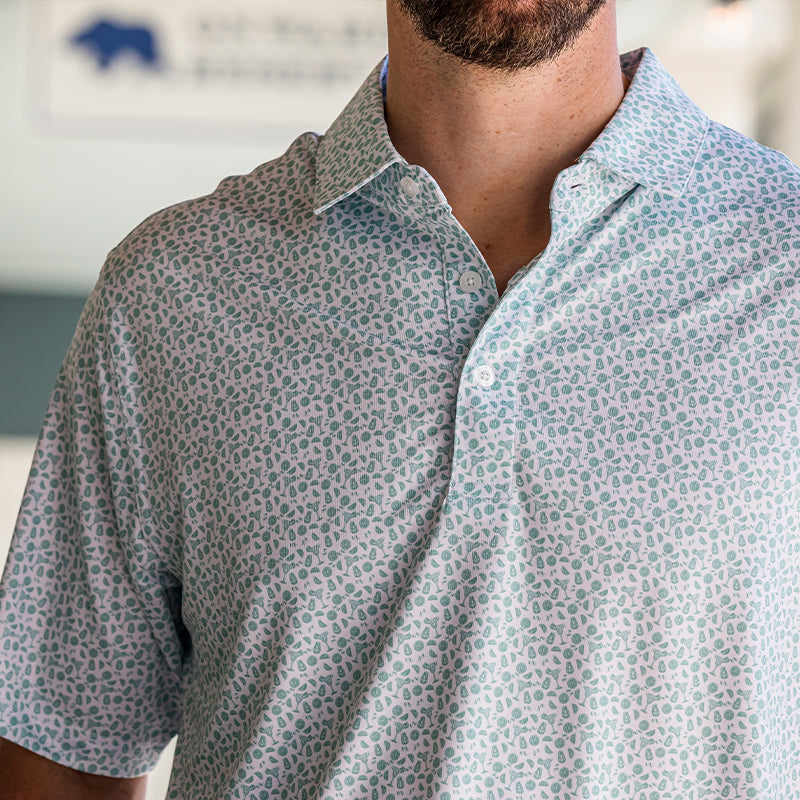 Onward Reserve Rita Printed Performance Polo - Aquifer