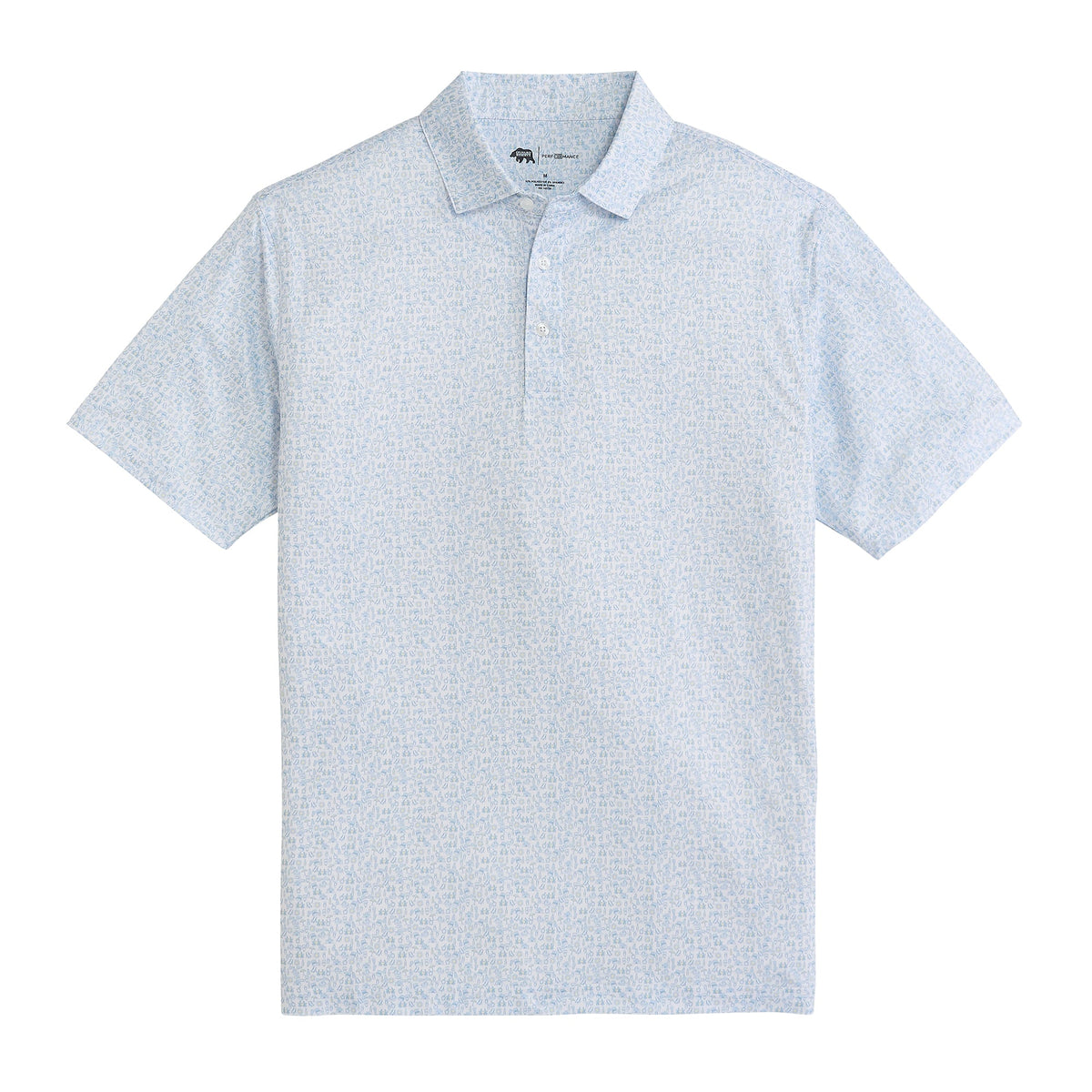 Onward Reserve Beachcomber Printed Performance Polo - Azurine