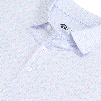 Onward Reserve Shelling Out Printed Performance Polo - Sea Pink