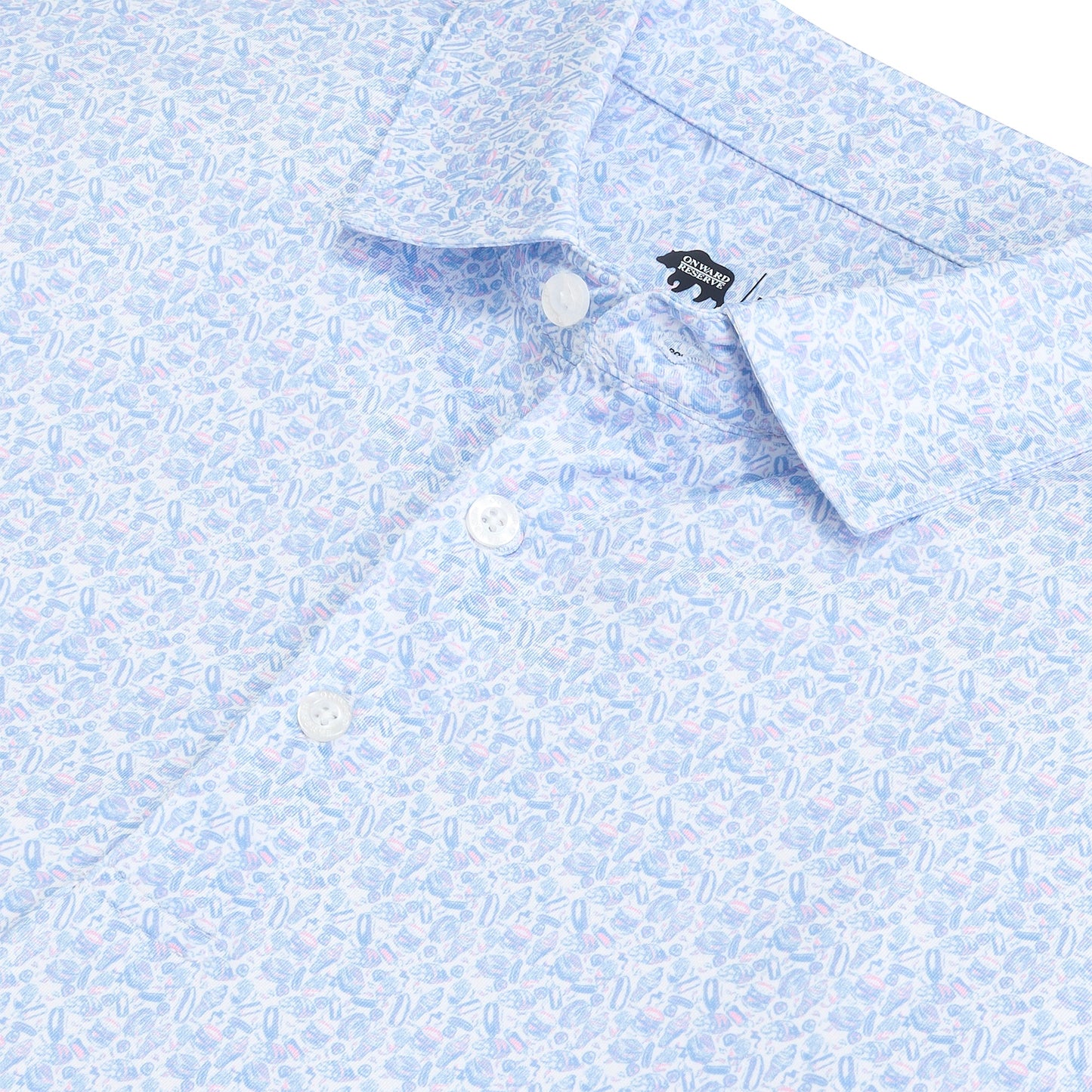 Onward Reserve Snack Bar Printed Performance Polo - Orchid
