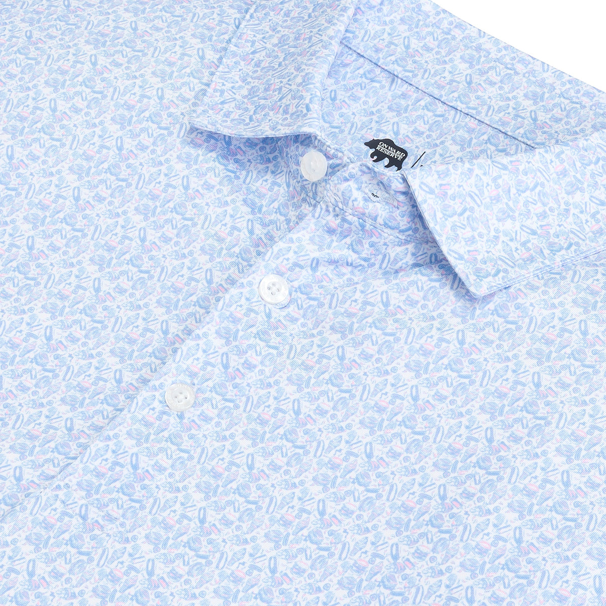 Onward Reserve Snack Bar Printed Performance Polo - Orchid