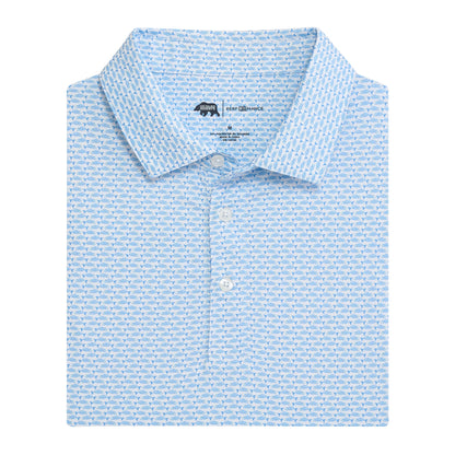Onward Reserve Goldie Printed Performance Polo - Azurine