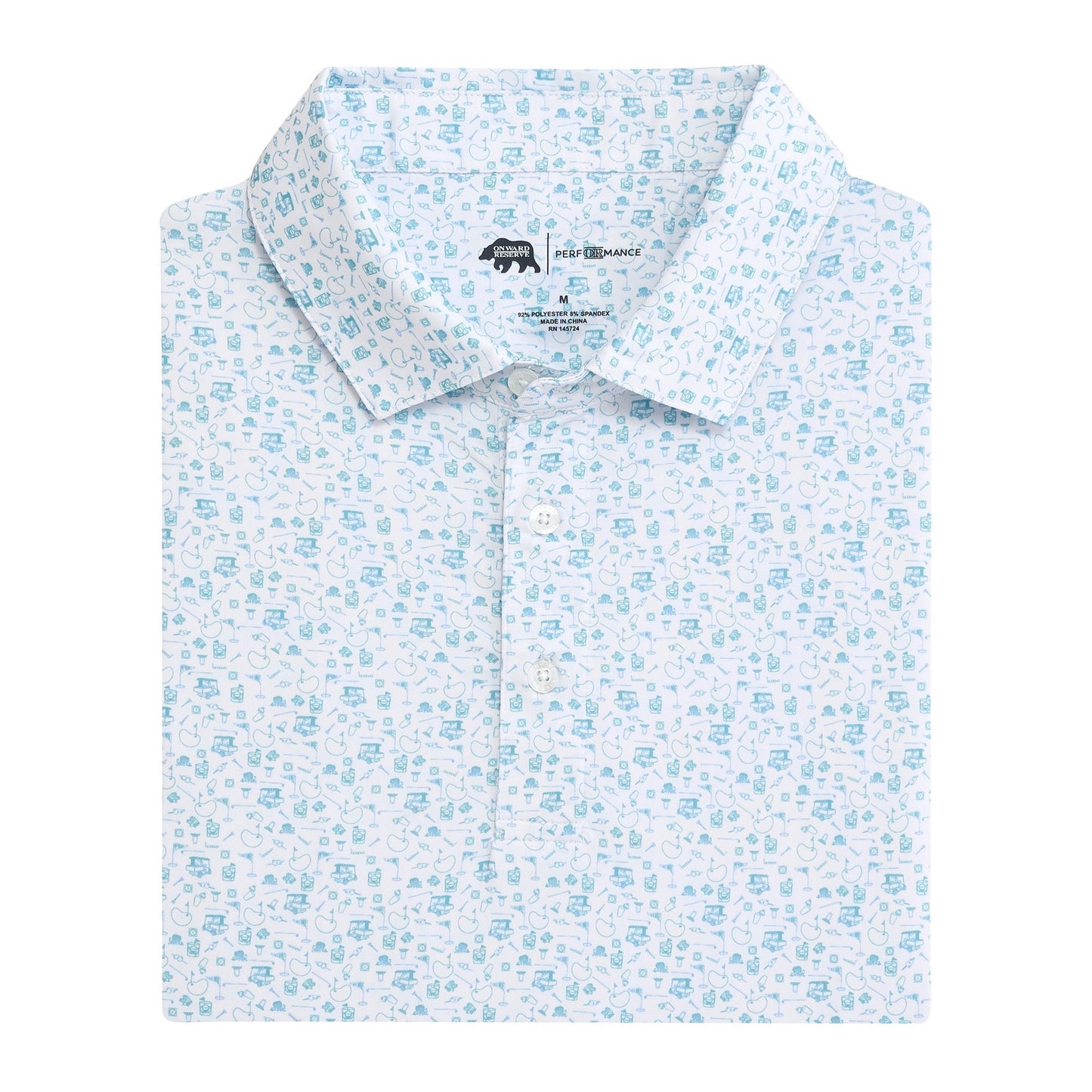 Onward Reserve 19th Hole Printed Performance Polo - Breeze
