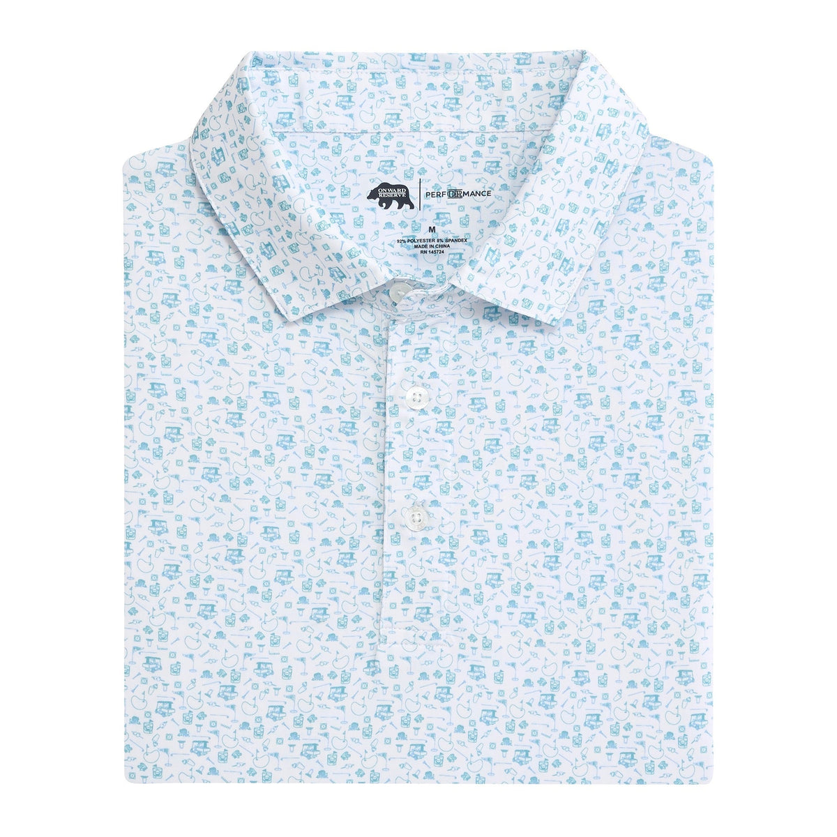 Onward Reserve 19th Hole Printed Performance Polo - Breeze