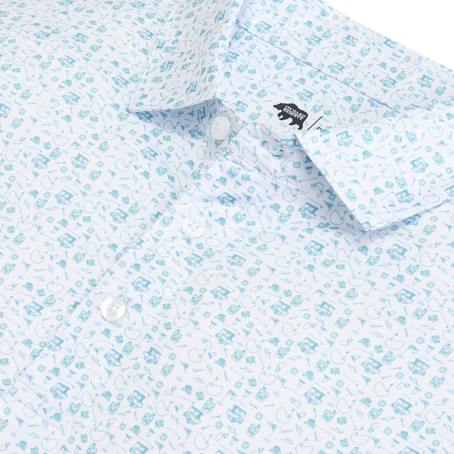 Onward Reserve 19th Hole Printed Performance Polo - Breeze