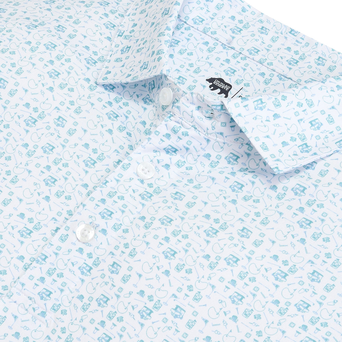 Onward Reserve 19th Hole Printed Performance Polo - Breeze