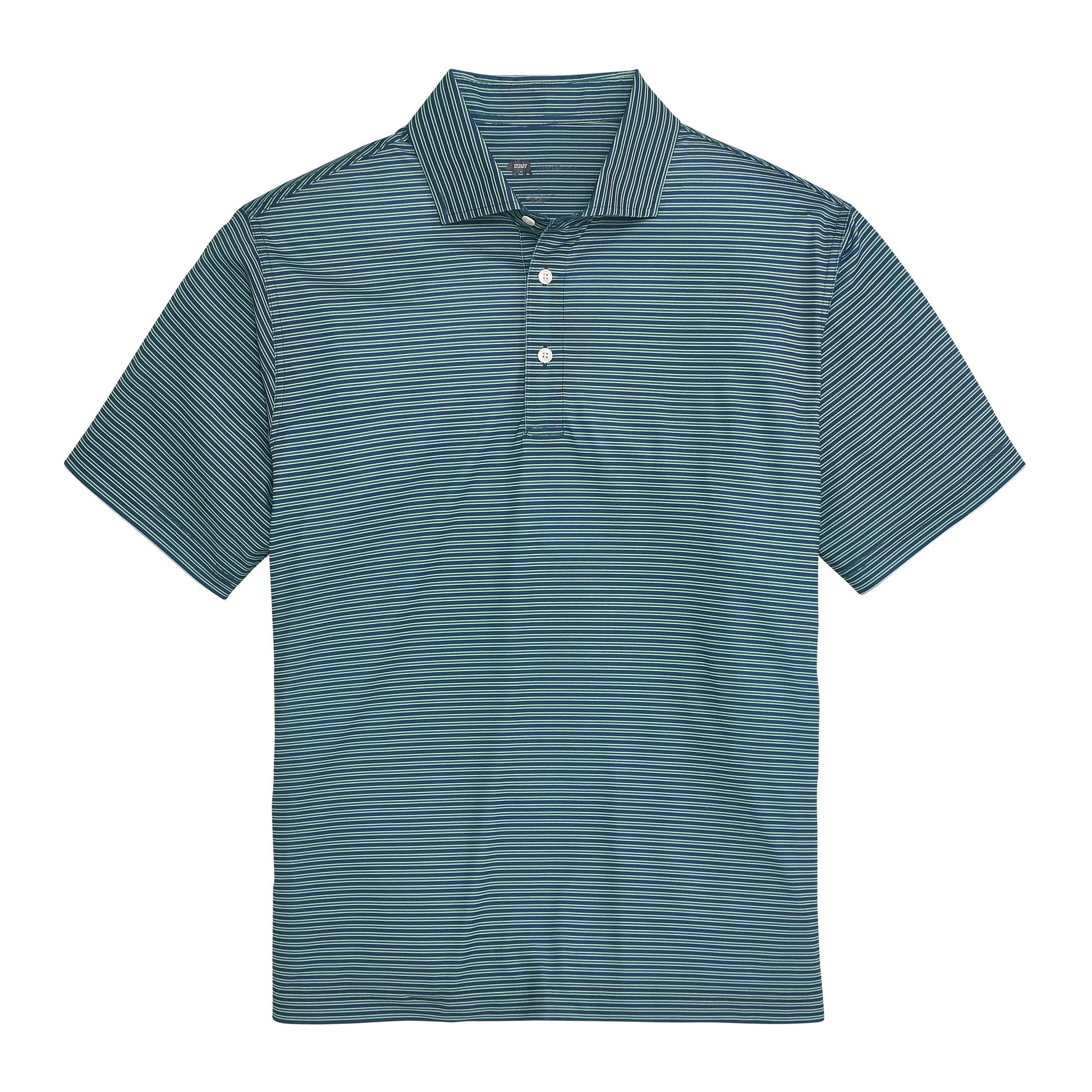Onward Reserve Trophy Stripe Performance Pique Polo - Blue Wing Teal