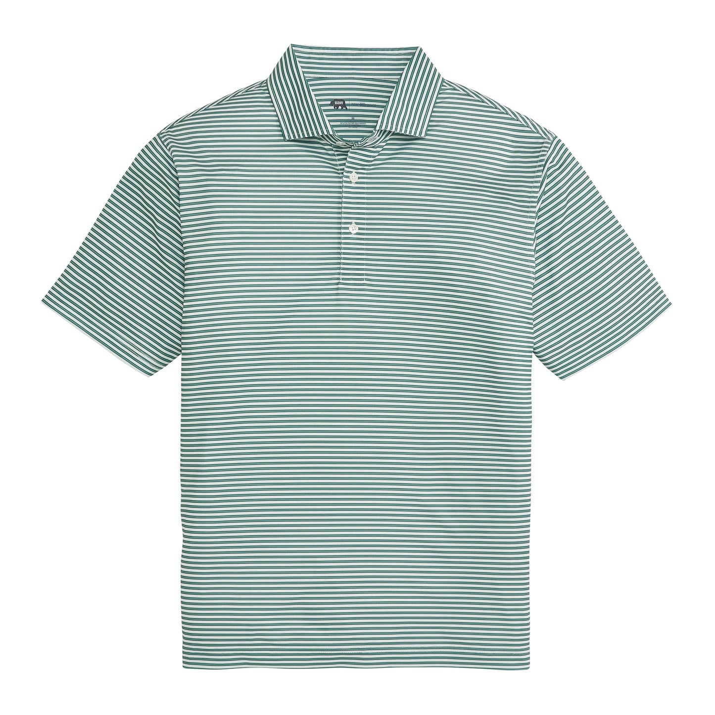 Onward Reserve Guide Stripe Performance Pique Polo - Mallard Green