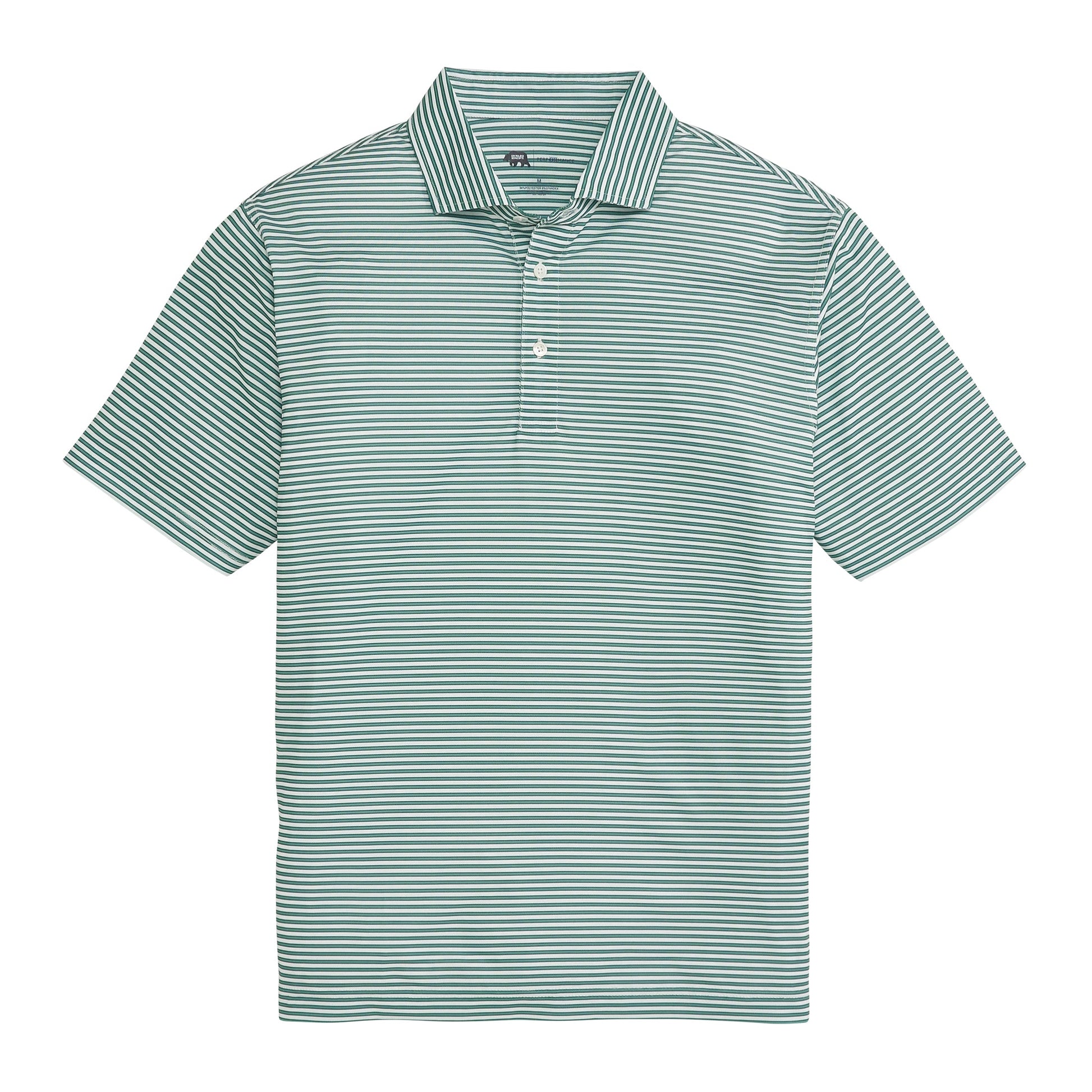Onward Reserve Guide Stripe Performance Pique Polo - Mallard Green